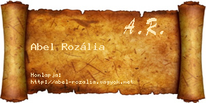 Abel Rozália névjegykártya