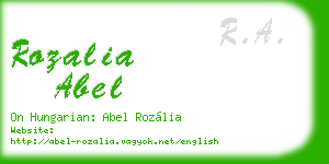 rozalia abel business card