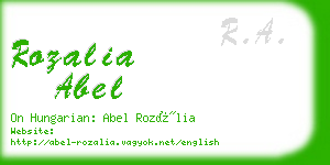 rozalia abel business card